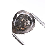 1.56 CT, 7.7 X 6.7 MM | Salt And Pepper Pear Cut Diamond