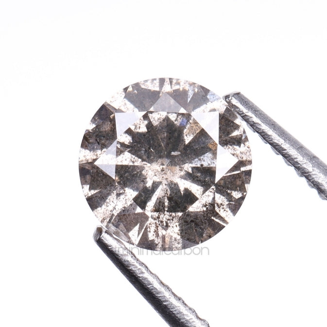 0.51 CT, 5.2 MM | Salt And Pepper Round Brilliant Cut Diamond