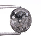 1.75 CT, 6.6 X 5.9 MM | Salt And Pepper Oval Cut Diamond
