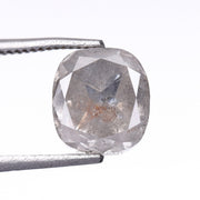 2.05 CT, 6.6 X 6.0 MM | Salt And Pepper Diamond | Cushion Cut Diamond - Minimal Carbon