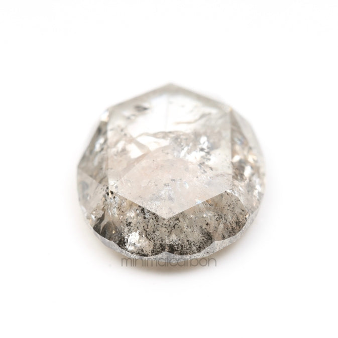2.85 CT, 11.1 X 8.3 MM | Salt And Pepper Oval Cut Diamond - Minimal Carbon