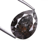 2.67 CT, 9.6 X 7.4 MM | Salt And Pepper Pear Cut Diamond