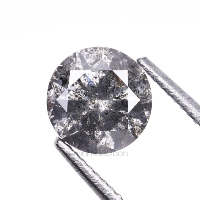 0.66 CT, 5.4 MM | Salt And Pepper Round Brilliant Cut Diamond