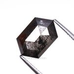 Load image into Gallery viewer, 1.88 CT, 9.0 X 5.8 MM | Salt And Pepper Hexagon Cut Diamond
