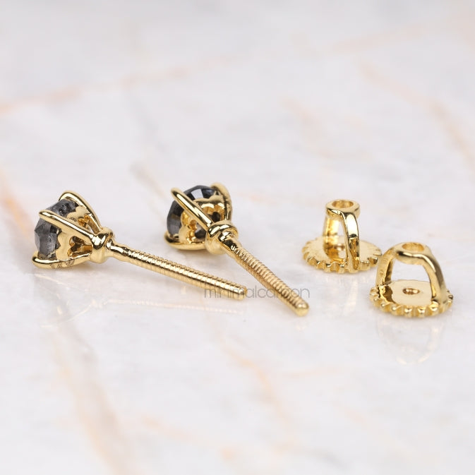 Claw Prong Stud Earrings