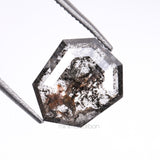 1.61 CT, 9.5 X 8.3 MM | Salt And Pepper Shield Cut Diamond