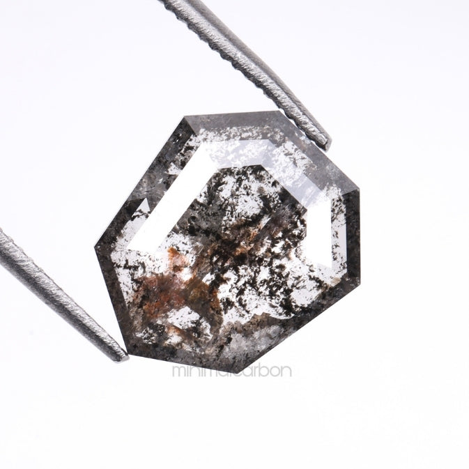 1.61 CT, 9.5 X 8.3 MM | Salt And Pepper Shield Cut Diamond