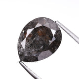 2.67 CT, 9.6 X 7.4 MM | Salt And Pepper Pear Cut Diamond