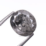 1.75 CT, 6.6 X 5.9 MM | Salt And Pepper Oval Cut Diamond
