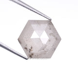 3.35 CT, 10.5 X 9.0 MM | Salt And Pepper Hexagon Cut Diamond