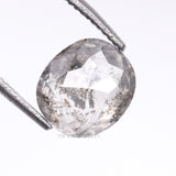 1.30 CT, 6.7 X 5.9 MM | Salt And Pepper Oval Cut Diamond - Minimal Carbon