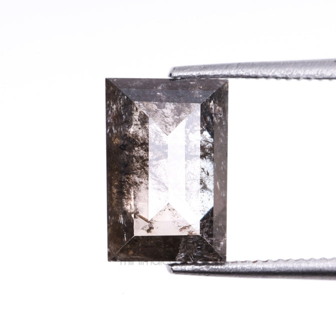 1.57 CT, 8.5 X 5.7 MM | Salt And Pepper Baguette Cut Diamond