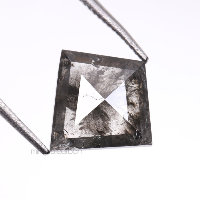 1.97 CT, 9.9 X 9.8 MM | Salt And Pepper Kite Cut Diamond - Minimal Carbon