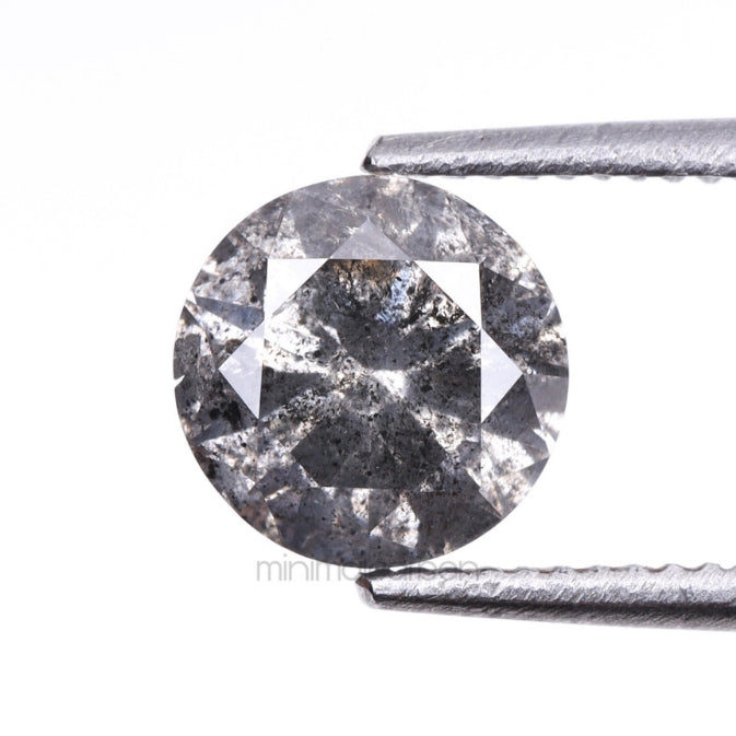 0.66 CT, 5.4 MM | Salt And Pepper Round Brilliant Cut Diamond