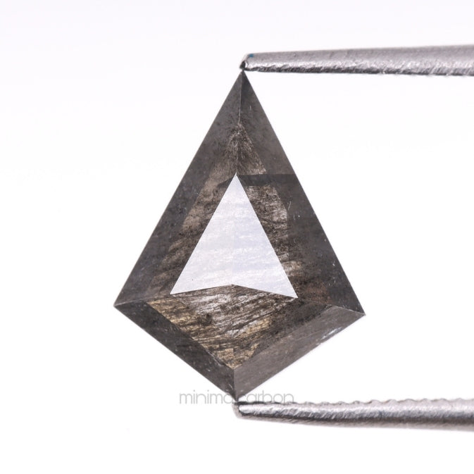 1.09 CT, 9.8 X 7.5 MM | Salt And Pepper Kite Cut Diamond