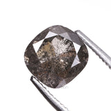 1.22 CT, 6.0 X 5.6 MM | Salt And Pepper Diamond | Cushion Cut Diamond - Minimal Carbon