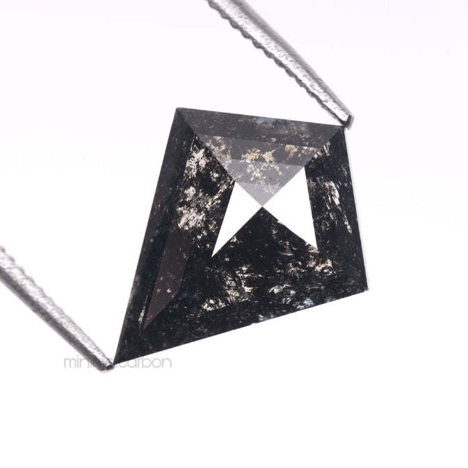 1.39 CT, 11.1 X 8.9 MM | Salt And Pepper Kite Cut Diamond