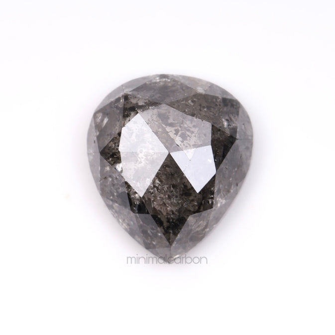 1.56 CT, 7.7 X 6.7 MM | Salt And Pepper Pear Cut Diamond