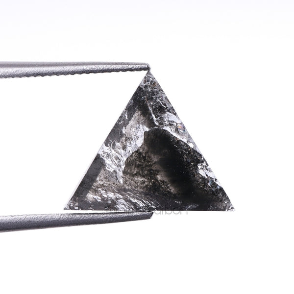 1.79 CT, 11.6 X 11.1 MM | Salt And Pepper Triangle Cut Diamond