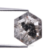 1.81 CT, 10.0 X 8.0 MM | Salt And Pepper Hexagon Cut Diamond