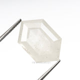 2.65 CT, 11.9 X 7.7 MM | Salt And Pepper Hexagon Cut Diamond - Minimal Carbon