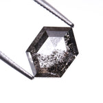 Load image into Gallery viewer, 1.73 CT, 8.0 X 5.7 MM | Salt And Pepper Hexagon Cut Diamond
