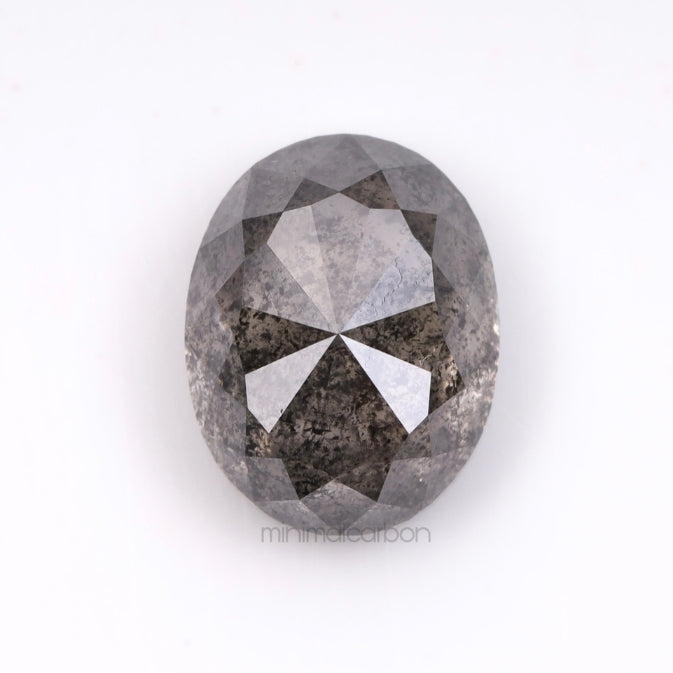 2.16 CT, 8.0 X 6.1 MM | Salt And Pepper Oval Cut Diamond
