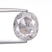 1.30 CT, 6.7 X 5.9 MM | Salt And Pepper Oval Cut Diamond - Minimal Carbon