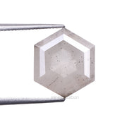 3.35 CT, 10.5 X 9.0 MM | Salt And Pepper Hexagon Cut Diamond
