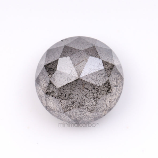 1.81 CT, 6.6 MM | Salt And Pepper Round Rose Cut Diamond