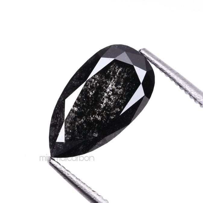 1.51 CT, 10.0 X 5.5 MM | Salt And Pepper Pear Cut Diamond