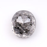 1.75 CT, 6.6 X 5.9 MM | Salt And Pepper Oval Cut Diamond