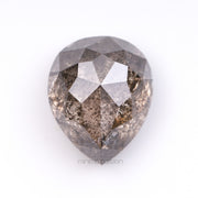 Salt And Pepper Pear Cut Diamond