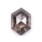 1.05 CT, 6.9 X 5.0 MM | Salt And Pepper Diamond | Hexagon Cut Diamond - Minimal Carbon