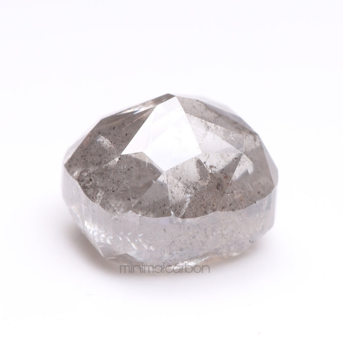 2.05 CT, 6.6 X 6.0 MM | Salt And Pepper Diamond | Cushion Cut Diamond - Minimal Carbon