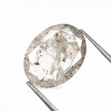 2.85 CT, 11.1 X 8.3 MM | Salt And Pepper Oval Cut Diamond - Minimal Carbon