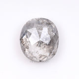 1.30 CT, 6.7 X 5.9 MM | Salt And Pepper Oval Cut Diamond - Minimal Carbon