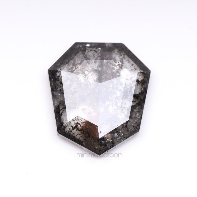 1.61 CT, 9.5 X 8.3 MM | Salt And Pepper Shield Cut Diamond