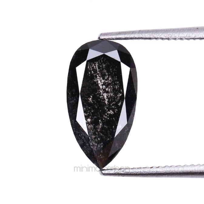 1.51 CT, 10.0 X 5.5 MM | Salt And Pepper Pear Cut Diamond