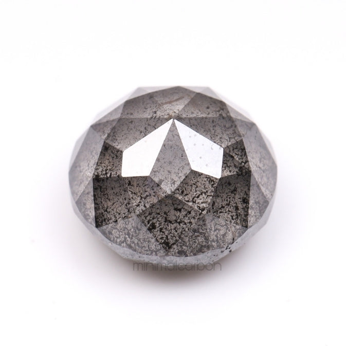 1.81 CT, 6.6 MM | Salt And Pepper Round Rose Cut Diamond