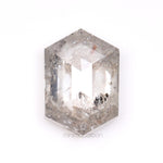 1.12 CT, 7.6 X 5.3 MM | Salt And Pepper Hexagon Cut Diamond - Minimal Carbon