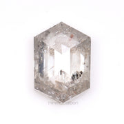 1.12 CT, 7.6 X 5.3 MM | Salt And Pepper Hexagon Cut Diamond - Minimal Carbon