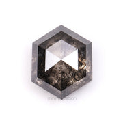 1.29 CT, 6.7 X 5.5 MM | Salt And Pepper Hexagon Cut Diamond - Minimal Carbon