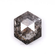 0.97 CT, 6.8 X 5.5 MM | Salt And Pepper Diamond | Hexagon Cut Diamond - Minimal Carbon