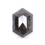 1.32 CT, 8.2 X 5.5 MM | Salt And Pepper Hexagon Cut Diamond - Minimal Carbon