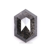 1.32 CT, 8.2 X 5.5 MM | Salt And Pepper Hexagon Cut Diamond - Minimal Carbon