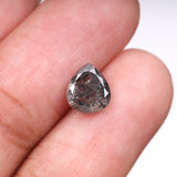 1.56 CT, 7.7 X 6.7 MM | Salt And Pepper Pear Cut Diamond