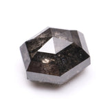 1.29 CT, 6.7 X 5.5 MM | Salt And Pepper Hexagon Cut Diamond - Minimal Carbon