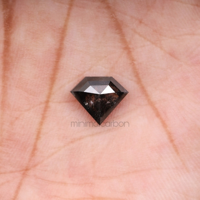 1.38 CT, 8.5 X 7.1 MM | Salt And Pepper Pentagon Cut Diamond