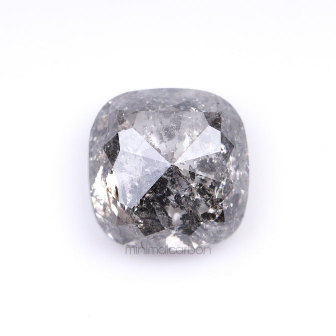 2.01 CT, 7.0 X 7.0 MM | Salt And Pepper Cushion Cut Diamond